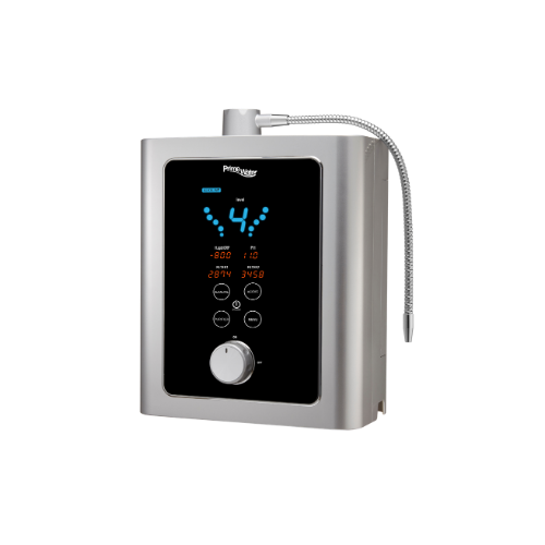 Prime Water LV Series — large display with silver flow-control knob — silver variant